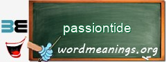 WordMeaning blackboard for passiontide